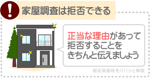 固定資産税の家屋調査は、正当な理由があれば拒否できる