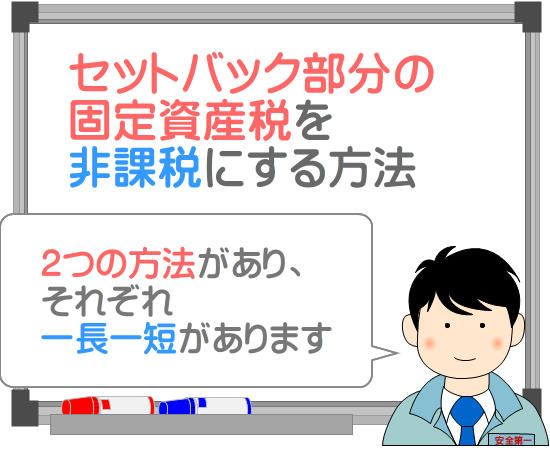 セットバックした部分の固定資産税を非課税にする2つの方法