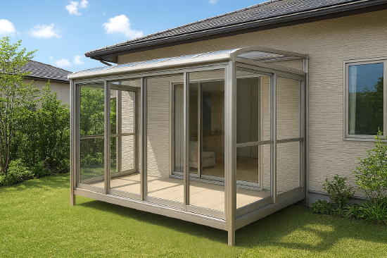 本記事で取り上げる固定資産税がかかるテラス囲いのイメージ